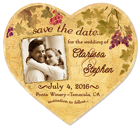 Save the Date Magnet - "Wine Country Photo"